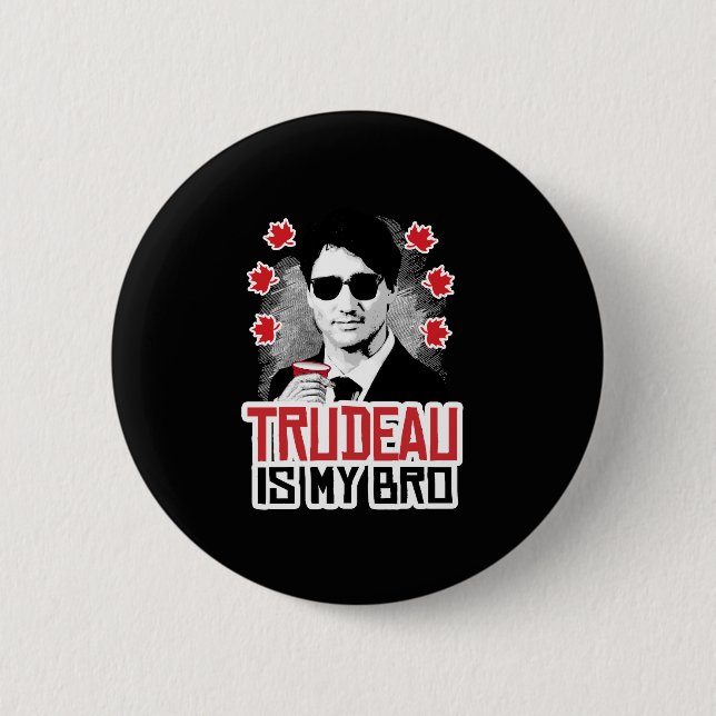 Badge Rond 5 Cm Trudeau est mon Bro... (Devant)