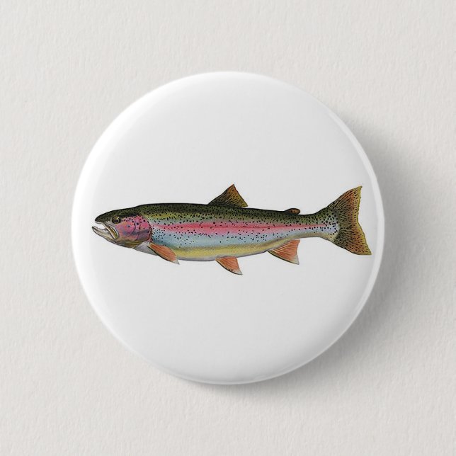 Badge Rond 5 Cm Truite arc-en-ciel (Devant)