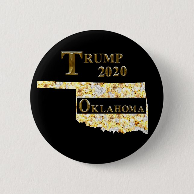 BADGE ROND 5 CM TRUMP 2020 OKLAHOMA (Devant)
