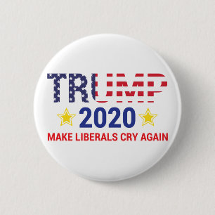 Badge Rond 5 Cm Trump 2020, Trump 2020 Faire pleurer à nouveau le