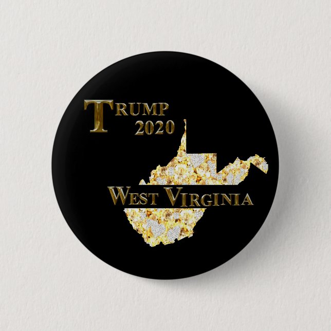 BADGE ROND 5 CM TRUMP 2020 VIRGINIE OCCIDENTALE (Devant)