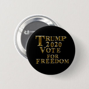 BADGE ROND 5 CM TRUMP 2020 VOTE POUR LA LIBERTÉ