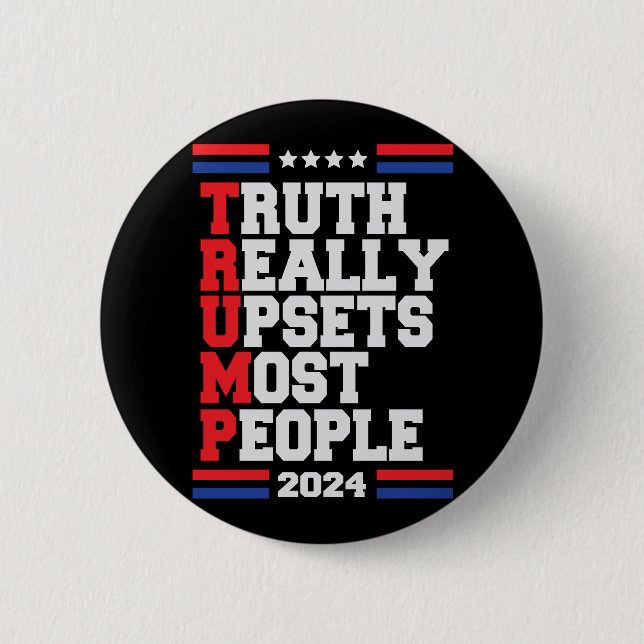 Badge Rond 5 Cm Trump 2024 (Devant)