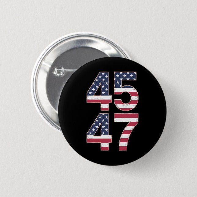 Badge Rond 5 Cm Trump 2024 45 47 (Devant & derrière)
