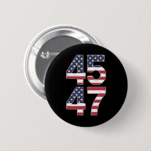 Badge Rond 5 Cm Trump 2024 45 47 Vintage