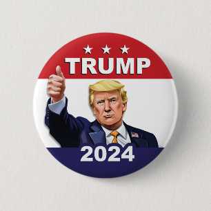 Badge Rond 5 Cm TRUMP 2024 Bouton d'art de la campagne électorale 