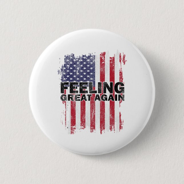 Badge Rond 5 Cm Trump 2024 - Drapeau américain V (Devant)