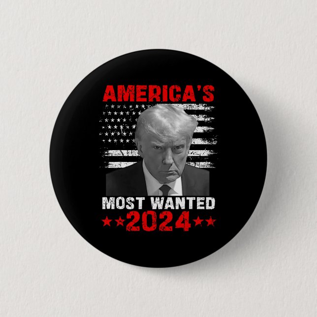 Badge Rond 5 Cm Trump 2024 le plus Recherché (Devant)