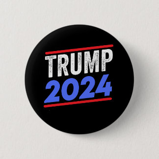 Badge Rond 5 Cm TRUMP 2024 LEADER AMÉRICAIN, Président Trump 2024