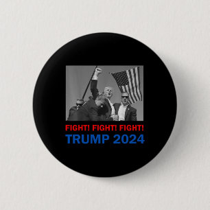 Badge Rond 5 Cm Trump 2024 Lutte Contre Donald Trump Fist Pum
