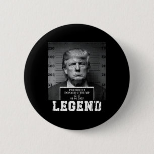 Badge Rond 5 Cm Trump 2024 Mugshot Président Légende
