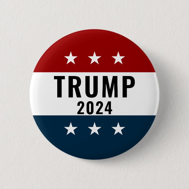 Badge Rond 5 Cm Trump 2024 Pinback (Devant)