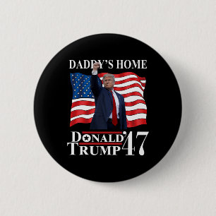 Badge Rond 5 Cm Trump 2024 Prenez l'Amérique Ck Daddy à la maison 