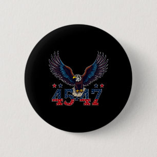 Badge Rond 5 Cm Trump 2024 Président 45 Et 47 États-Unis Drapeau T