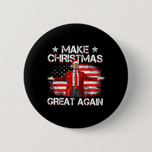 Badge Rond 5 Cm Trump 2024 Rendre Noël super à nouveau drôle Trump