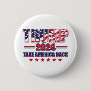 Badge Rond 5 Cm Trump-2024-Reprendre l'Amérique
