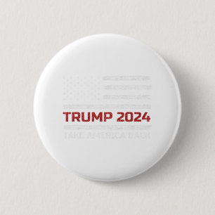 Badge Rond 5 Cm Trump 2024 Reprendre l'Amérique Élection Patriotiq