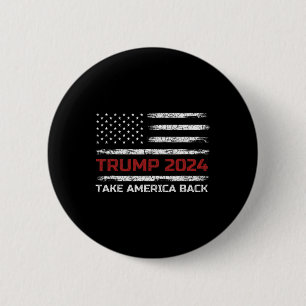 Badge Rond 5 Cm Trump 2024 Reprendre l'Amérique Élection Patriotiq