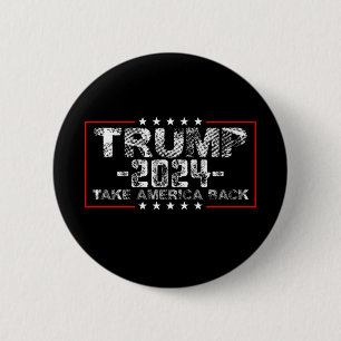 Badge Rond 5 Cm Trump 2024 Reprenez l'Amérique Politique Vintage