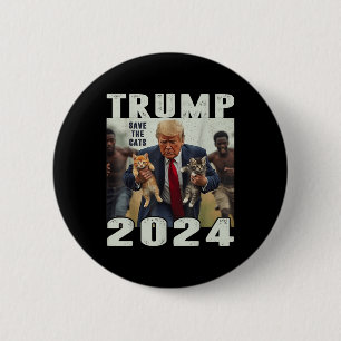 Badge Rond 5 Cm Trump 2024 Sauver Les Chats Dit Débat