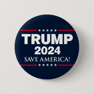 Badge Rond 5 Cm Trump 2024 Sauvez l'Amérique
