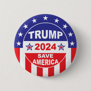 BADGE ROND 5 CM TRUMP 2024 SAVE AMERICA