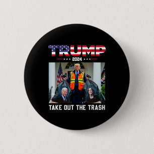 Badge Rond 5 Cm Trump 2024 Sortez Les Ordures Drôle De Trump
