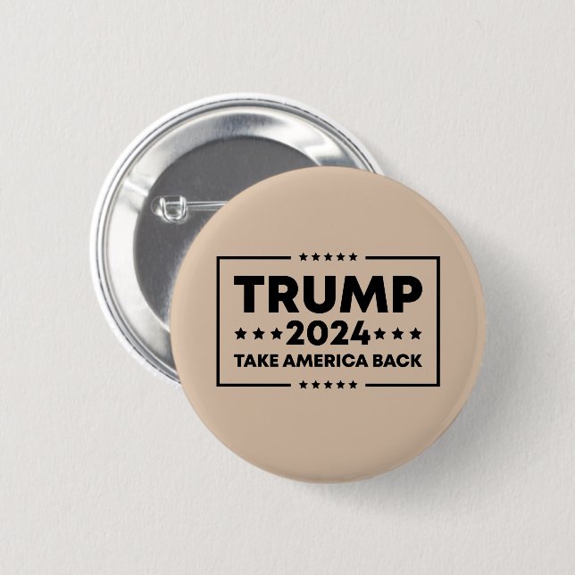 Badge Rond 5 Cm Trump 2024 : Trump et l'Amérique (Devant & derrière)