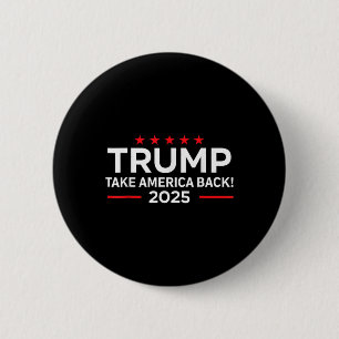 Badge Rond 5 Cm Trump 2025 - Donald Trump 2025 - L'Amérique en mar