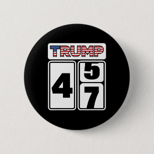Badge Rond 5 Cm Trump 2025 Élection 47 Victoire Gagne Président In