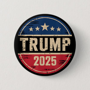 Badge Rond 5 Cm Trump 2025 Reprenez l'Amérique Hommes Femmes