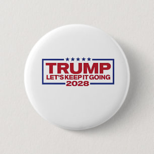 Badge Rond 5 Cm Trump 2028 : Continuons