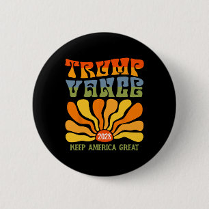 Badge Rond 5 Cm Trump 2028 Le président réélit le drapeau américai