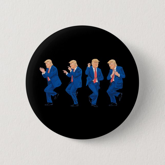 Badge Rond 5 Cm Trump 45 47 Danser Danser Danser Président des Éta (Devant)