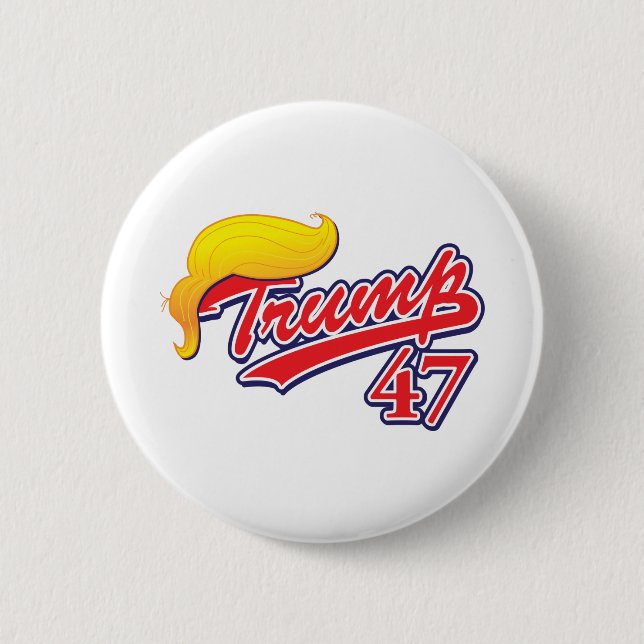 Badge Rond 5 Cm Trump-47-avec-Cheveux (Devant)