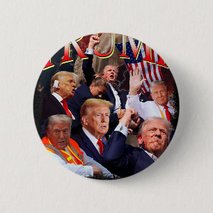 Badge Rond 5 Cm Trump 4eva 4 juillet Perever Love Président We T T