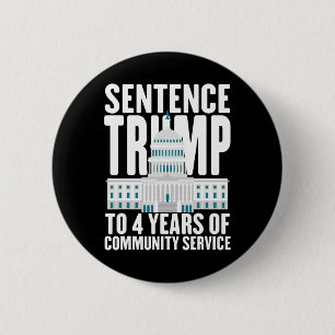Badge Rond 5 Cm Trump À 4 Ans De Service Communautaire Pro Trump