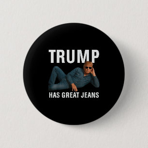 Badge Rond 5 Cm Trump A De Grands Jeans Drôle Graphique Teinté Ret
