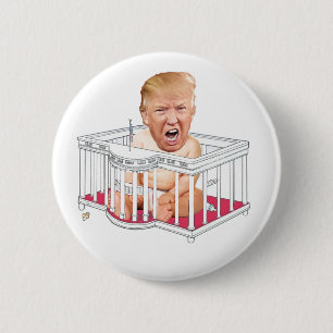 Badge Rond 5 Cm Trump à la Maison Blanche joue