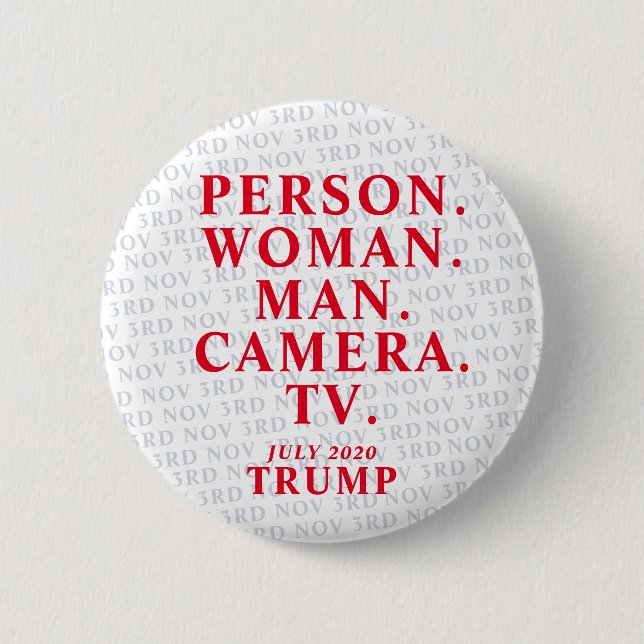 Badge Rond 5 Cm Trump a passé le test - Anti Trump (Devant)