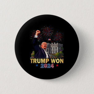 Badge Rond 5 Cm Trump A Remporté Le 47E Président De La Maison Bla