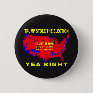 BADGE ROND 5 CM TRUMP A VOLÉ L'ÉLECTION