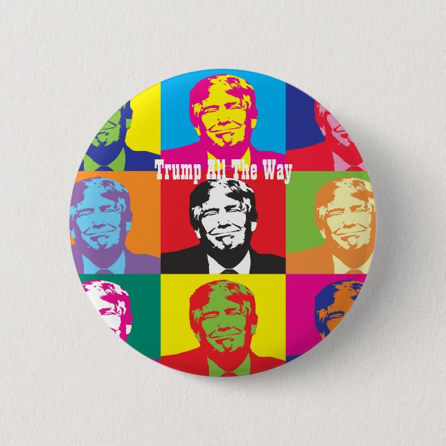 Badge Rond 5 Cm Trump All Way Vote 2020 Marchandises non officiell (Devant)
