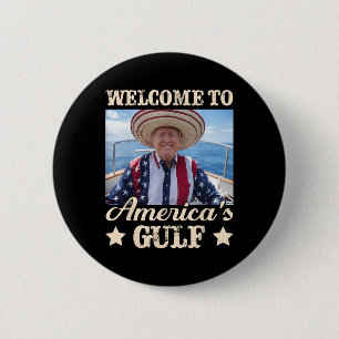Badge Rond 5 Cm Trump Amérique du Golfe Mexique président Trump So