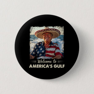 Badge Rond 5 Cm Trump Amérique du Golfe Mexique président Trump So