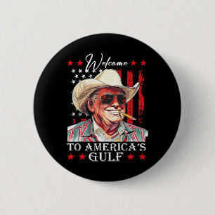 Badge Rond 5 Cm Trump Amérique du Golfe Mexique président Trump So
