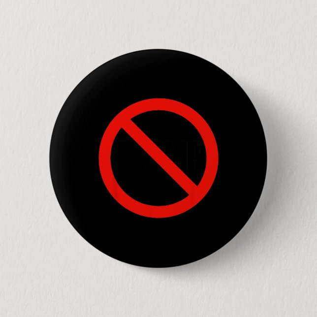Badge Rond 5 Cm Trump - Anti Trump (Devant)