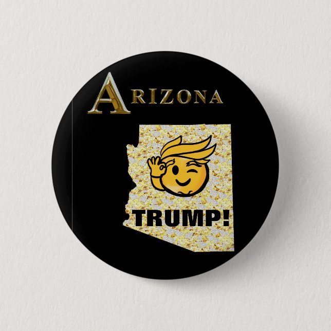 BADGE ROND 5 CM TRUMP ARIZONA (Devant)