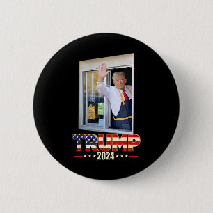 Badge Rond 5 Cm Trump Avec Mc Donald Trump Un Travailleur Voter Po