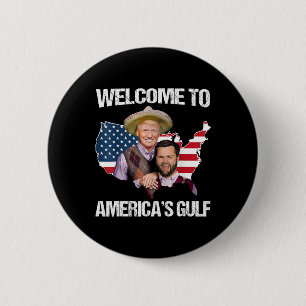 Badge Rond 5 Cm Trump Bienvenue à Trump Vance Brothe dans le Golfe